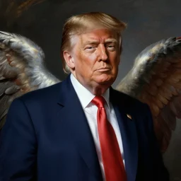 portrait of donald trump by angelico, fra