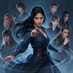 portrait of maya ali as a mage by fanny marguerie, dynamic lighting, ripples, fantasy, intricate, smooth, sharp focus, octane render aesthetic, official fanart behance hd artstation by maria poliakova, jesper ejsing, by rhads and makoto shinkai and lois van baarle and ilya kuvshinov