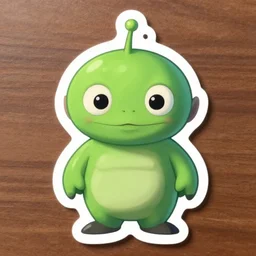 victo ngai cute alien sticker decal design, highly detailed, high quality, digital painting, by ross tran and studio ghibli and alphonse mucha, artgerm