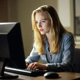 kirsten dunst using a computer in 1988
