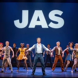 award winning Production photo of Jaws the musical on broadway, dancing, singing, costumes by Julie Taymor, set design by Julie Taymor