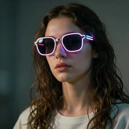 A beautiful portrait of the mother of jesus, neon sunglasses!, cyberpunk, photorealistic, detailed, soft light, Masamune Shirow, Andrzej Marszalek, irwin penn, 8k, high definition, cinematic shot, artstation