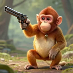 monkee with a gun