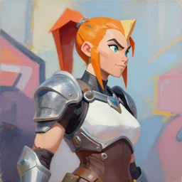 greg manchess portrait painting of armored aloy as overwatch character, medium shot, asymmetrical, profile picture, organic painting, sunny day, matte painting, bold shapes, hard edges, street art, trending on artstation, by huang guangjian and gil elvgren and sachin teng