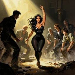 kim kardashian twerking by frank frazetta, ken kelly, simon bisley, richard corben, robert crumb, clay wilson, spain rodriguez