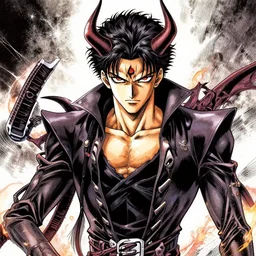 a stunning masterpiece of Satan by kentaro miura. It is a hyper-detailed masterpiece.