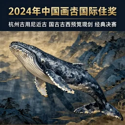 whale, ancient japanese painting