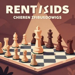 chess fantasy, 2d matte colors, poster style