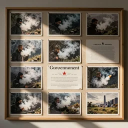 Image-filled evidence board for a government conspiracy about vaping
