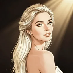 elegant lady, lineart, Barry Kitson
