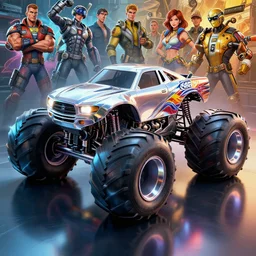 monster truck vehicule concept design engine super cars rocket league tank mad max global illumination ray tracing hdr chromed reflexion, gta 5 comics official fanart behance hd artstation by jesper ejsing, by rhads, makoto shinkai and lois van baarle, ilya kuvshinov, ossdraws, that looks like it is from borderlands and by feng zhu and loish and laurie greasley, victo ngai, andreas rocha, john harris fast and furious