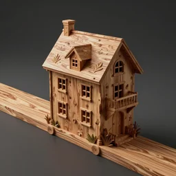 a wood carved house on a mystic groove, art style by kim jung gi karl marx greg rutkowski, au naturel, hyper detailed, digital art, trending in artstation, cinematic lighting, studio quality, smooth render, unreal engine 5 rendered, octane rendered