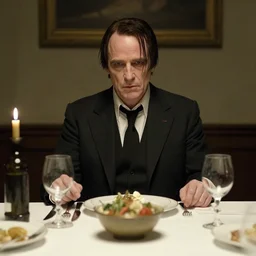 hannibal lecter at a dinner table