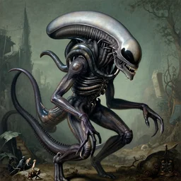 xenomorph by hieronymus bosch