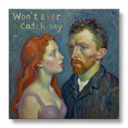 you won't ever catch my love detailed and highly reliefed oil painting with canvas texture in style of Jackson Pollock and Rene Magritte photorealistic, surrealism, expressionism, masterpiece, balanced composition, vivid colors, trending on artstation, intricate oil details