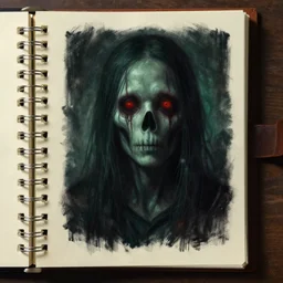 a painting of a binder notebook door, detailed digital art, trending on artstation, eerie thriller aesthetic!,