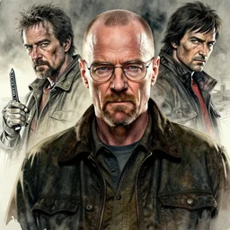 portrait, Saul Goodman in the Last of Us universe, Bob Odenkirk, post apocalypse, Breaking Bad, watercolor, dramatic lighting, cinematic, establishing shot, extremely high detail, foto realistic, cinematic lighting, pen and ink, intricate line drawings, by Yoshitaka Amano, Ruan Jia, Kentaro Miura, Artgerm, post processed, concept art, artstation, matte painting, style by eddie mendoza, raphael lacoste, alex ross