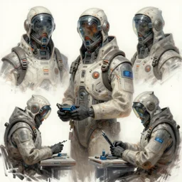 visual storytelling, concept art by jama jurabaev, scifi scientists extremely detailed, trending on artstation, high quality, brush stroke