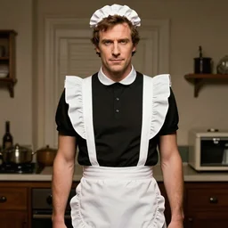 photo of jordan peterson wearing a maid outfit