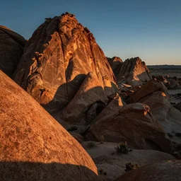 photo of vasquez rocks at evening, cinematic