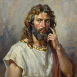 highly detailed palette knife oil painting of a historically accurate depiction of the ancient biblical israeli prophet moses, thoughtful, by Peter Lindbergh, impressionistic brush strokes, painterly brushwork