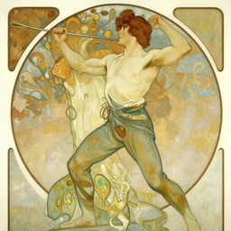 attractive man, playing pinao, painting by gaston bussiere, craig mullins, greg rutkowski, alphonse mucha