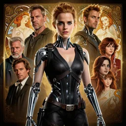 highly detailed vfx portrait of emma watson as terminator, stephen bliss, unreal engine, greg rutkowski, loish, rhads, beeple, makoto shinkai and lois van baarle, ilya kuvshinov, rossdraws, tom bagshaw, alphonse mucha, global illumination, detailed and intricate environment