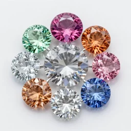 multi color diamonds realistic 4 k