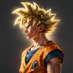 Sideview Portrait of goku Shepard Fairey