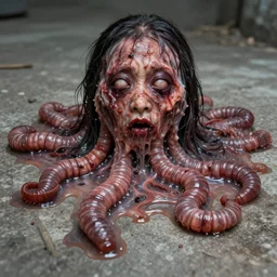 horrible ugly melting worms karen wang. photograph.