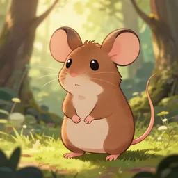 portrait of a mouse in the forest, trending on artstation, trending on furaffinity, digital art, by kawacy, anime, furry art, warm light, backlighting, cartoon, concept art