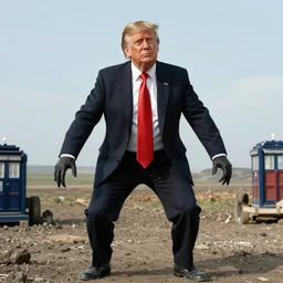 Donald Trump cast as a 1960’s Doctor Who monster