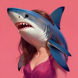 A beautiful portrait of Natalie Portman as a shark, digital art by Eugene de Blaas and Ross Tran, vibrant color scheme, highly detailed, in the style of romanticism, cinematic, artstation, Greg rutkowski
