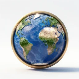 the earth logo highly detailed, unreal engine,