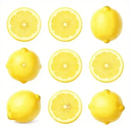 a 3 by 3 array of lemon pictures