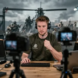 youtuber recording the world war 9