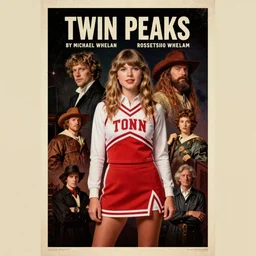 twin peaks poster art, portrait of talyor swift cheerleader, from scene from twin peaks, by michael whelan, rossetti bouguereau, artgerm, retro, nostalgic, old fashioned, 1 9 8 0 s teen horror novel cover