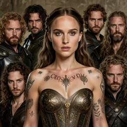 natalie portman, legendary warrior, fighter, lord of the rings, tattoos, decorative ornaments, battle armor, by omar ortiz, carl spitzweg, ismail inceoglu, vdragan bibin, hans thoma, greg rutkowski, alexandros pyromallis, perfect face, perfect body, finely detailed, rule of thirds, realistic shading, photorealism