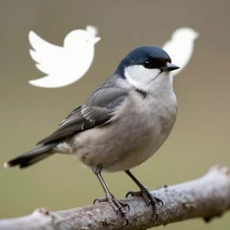 Award Winning Nature Photo Of The Twitter Bird As An Actual Bird, 4K, Photorealistic