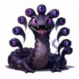 a giant evil centipede monster, snake having multiple eyes, violet dark theme, front full view, artstation, orthographic, hd, 8 k, sharp high quality artwork in style of greg rutkowski, concept art, blizzard warcraft artwork, hearthstone card artwork
