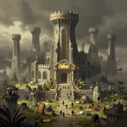 Fallout 1 Necropolis concept art, trending on artstation, pixiv