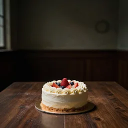 a cake sitting alone in the backrooms
