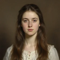 a portrait of a pretty young lady by albert lynch