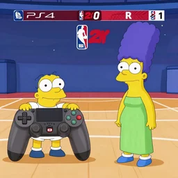 nba 2 k 2 1 gameplay, ps 4, marge simpson