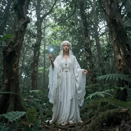 beautiful and surreal forest god