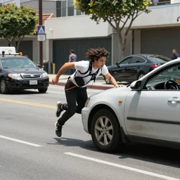 News report of an influencer being run over by a car on Rhodeo Drive, Los Angeles