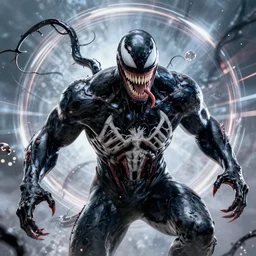 venom as the god of time, dynamic lighting, photorealistic fantasy concept art, trending on art station, stunning visuals, creative, cinematic, ultra detailed