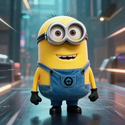 a ( ( minion ) ) in the matrix!!!, bullet time, still from movie