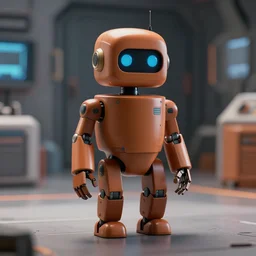 cinematic closeup portrait of single microchip as minimalistic robot, standing on floor, space station room at background, high detail, 8 k, sharp focus, movie still, dramatic lighting, ray tracing, smooth, lane brown, finnstark, oleg bulakh, diego fazio, mike dargas, emanuele dascanio, felix englund, michal karcz