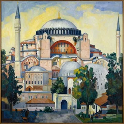 expressionist painting of constantinopole